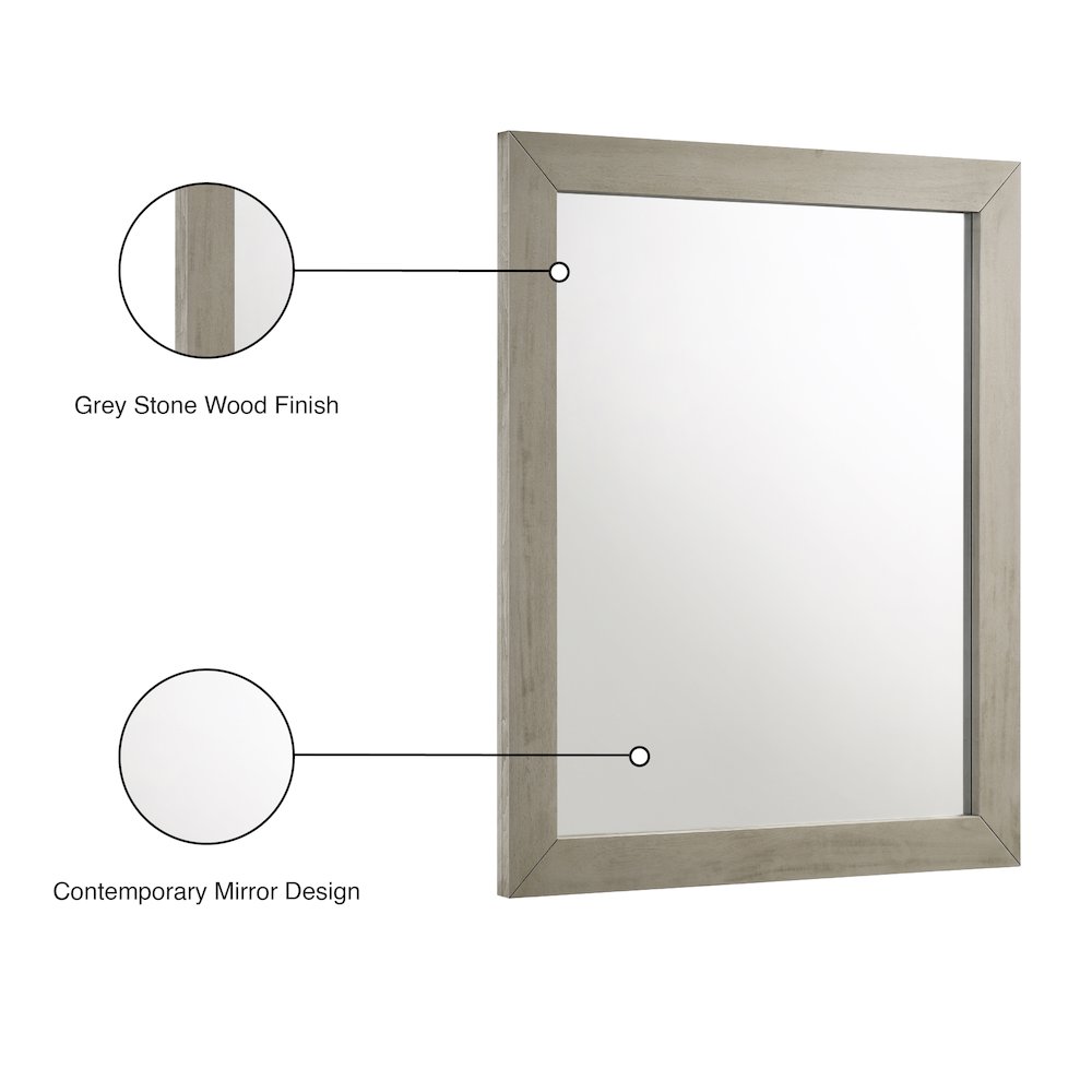 Weston Grey Stone Mirror