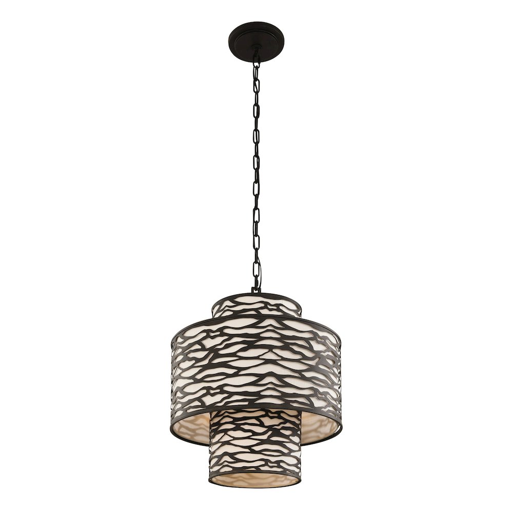 Kato 4-Lt 3-Tier Pendant - Carbon Black