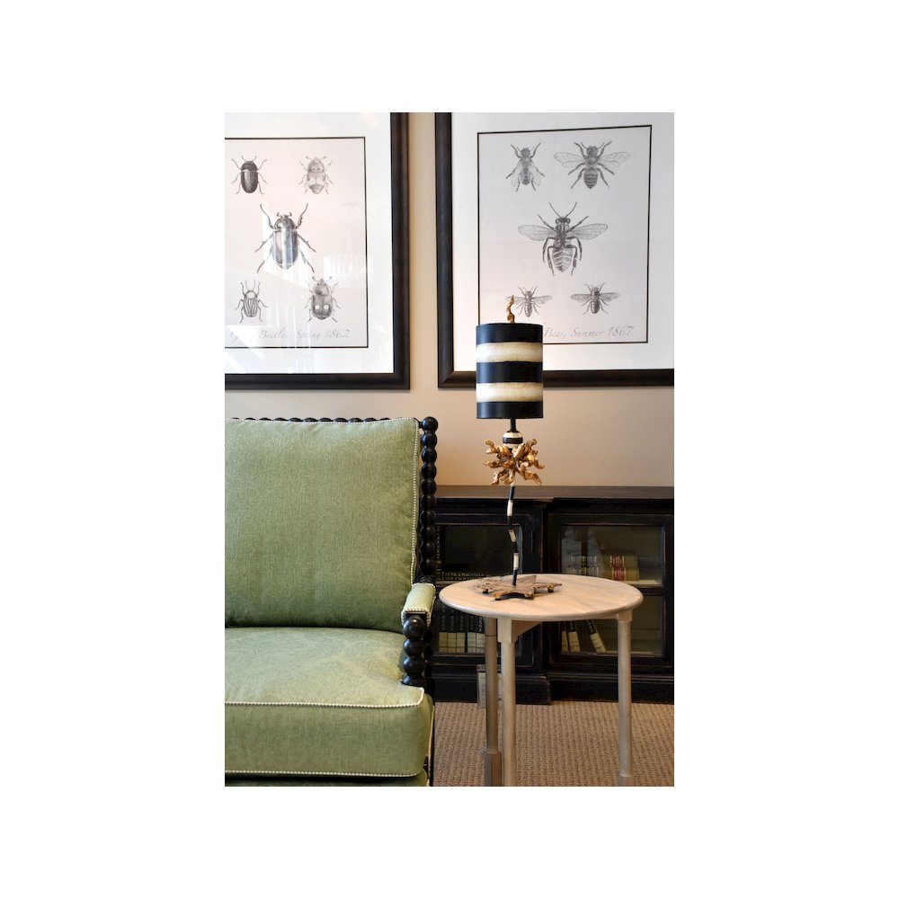 Dominique Table Lamp showing our love for Classic Black and White Design