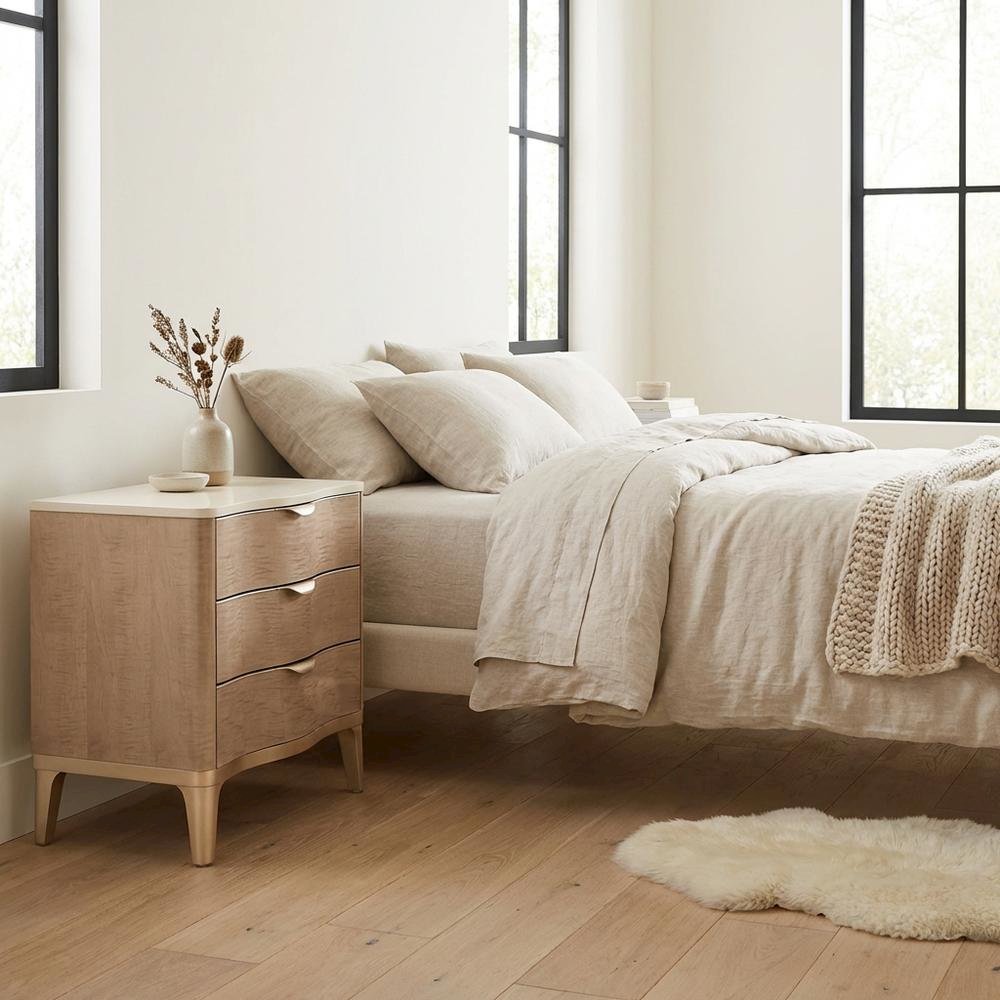 Malibu Crest 3-Drawer Nightstand - Blush