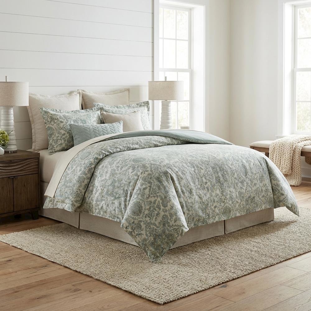 Northridge 8-Piece King Duvet Set - Spa