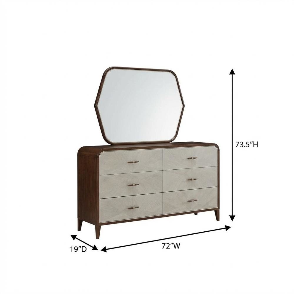 Houston Dresser with Mirror - Walnut
