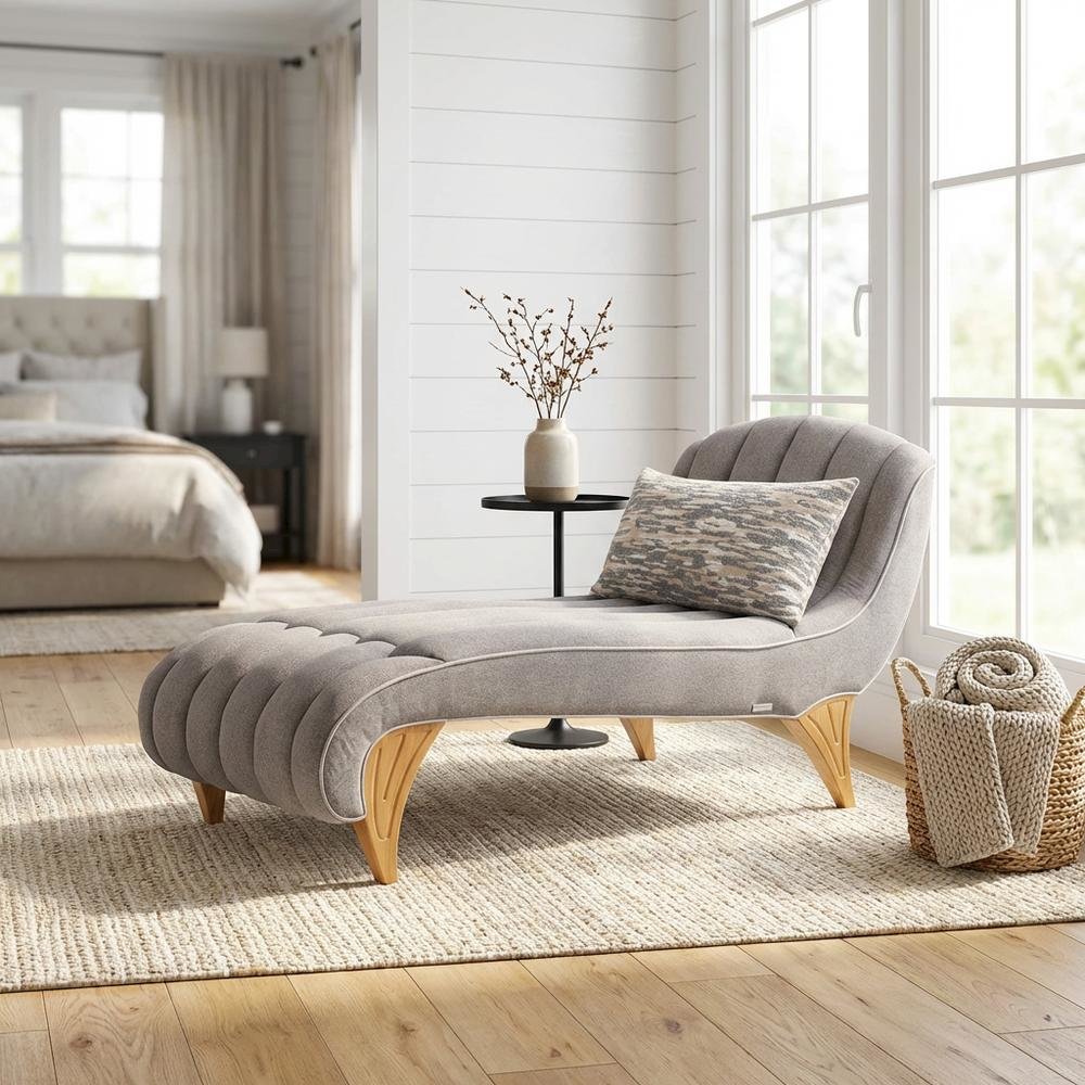 St. Charles Chaise - Dove Gray
