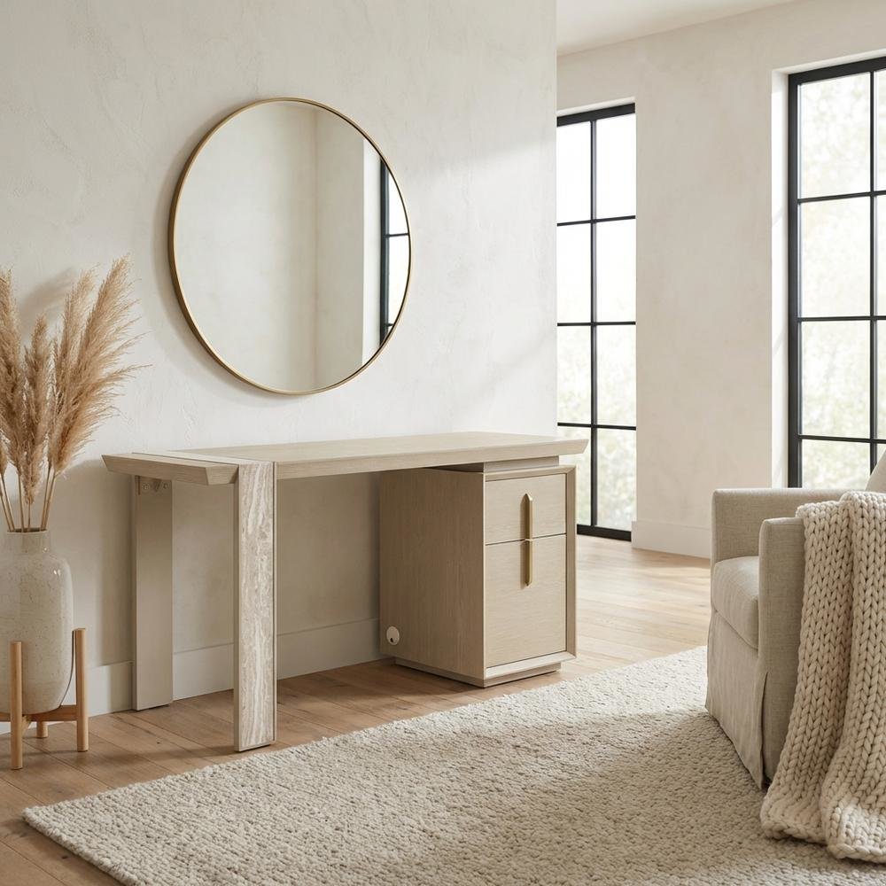 Lotus Bay Vanity Desk - Sand