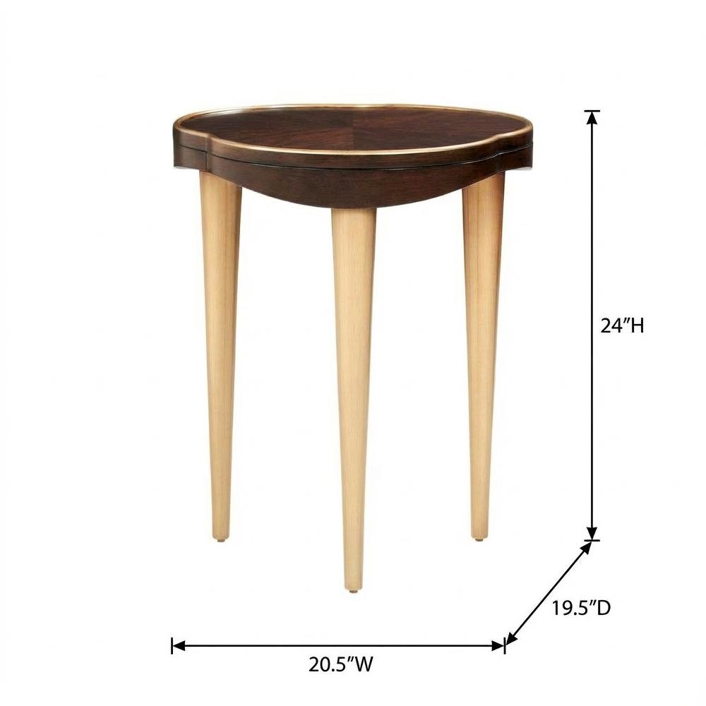 Camellia Field Chairside Table - Warm Pecan