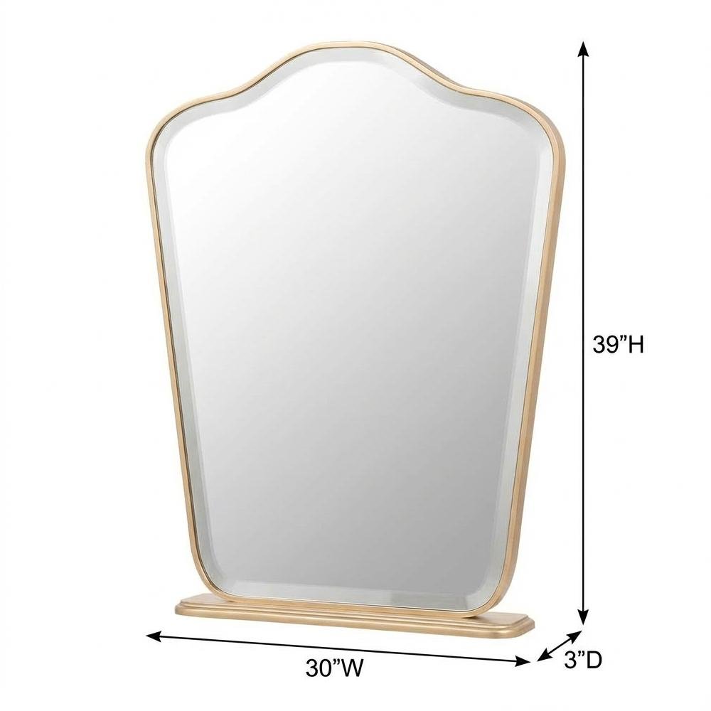 Camellia Field Vanity Mirror - Antique Gold