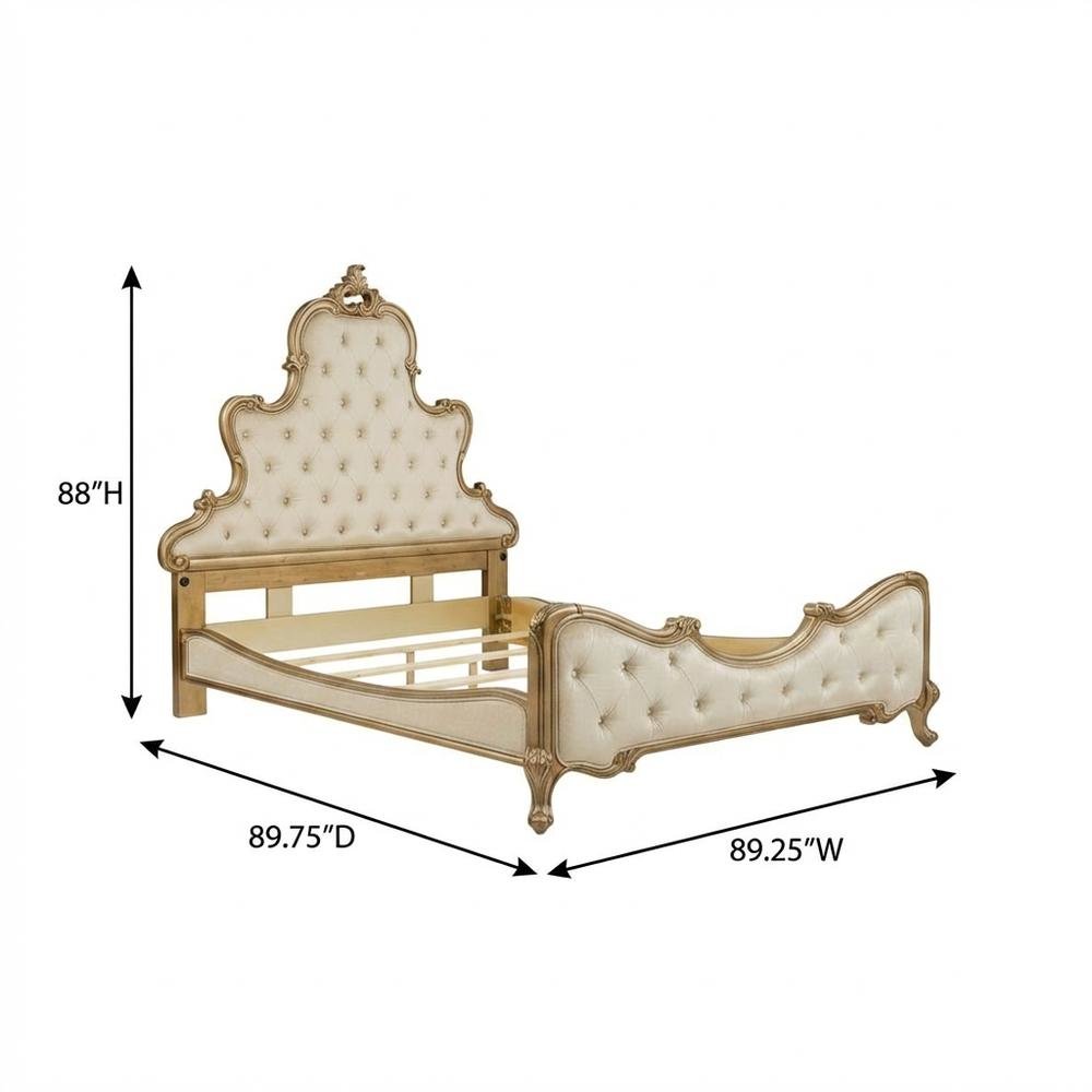 Platine de Royale Eastern King Panel Bed - Antique Platinum