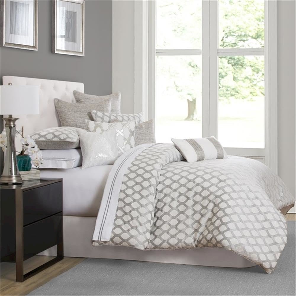 Newport 9-Piece Queen Comforter Set - Platinum