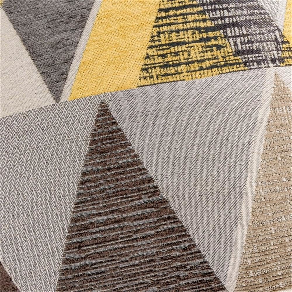 Serenade Knox 21" Pieced Pillow, Set of 2 - Gray/Citrine