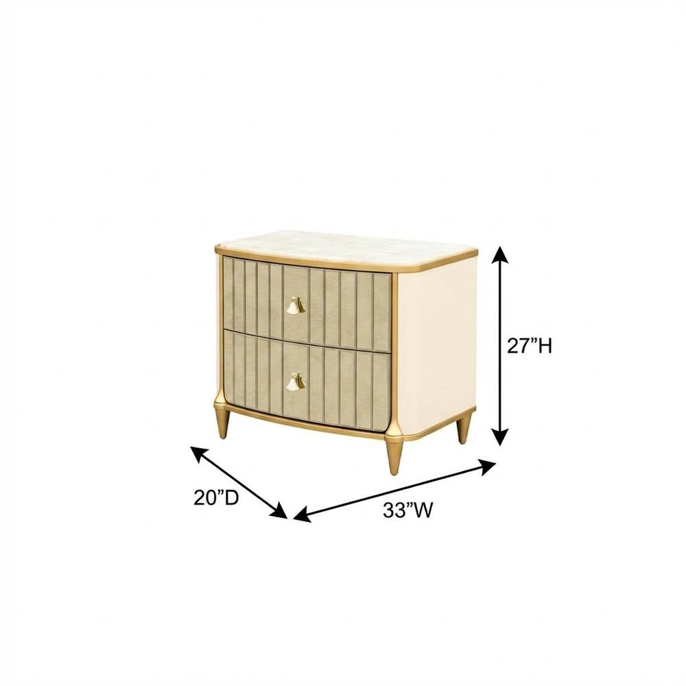 Scotts Square Nightstand - Light Champagne