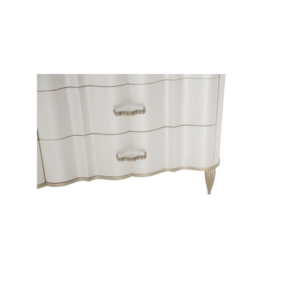 London Place Dresser with Mirror - Creamy Pearl