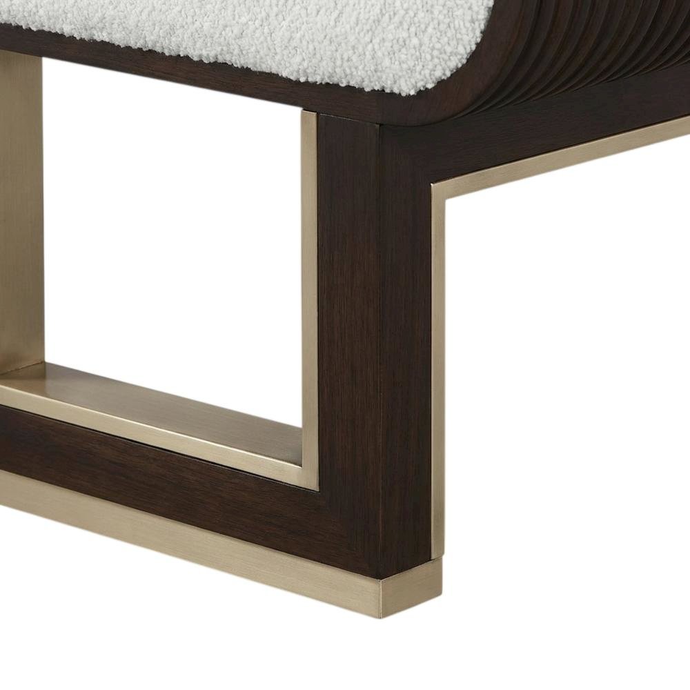 West Kensington Accent Bench - Cream Puff/Medium Espresso
