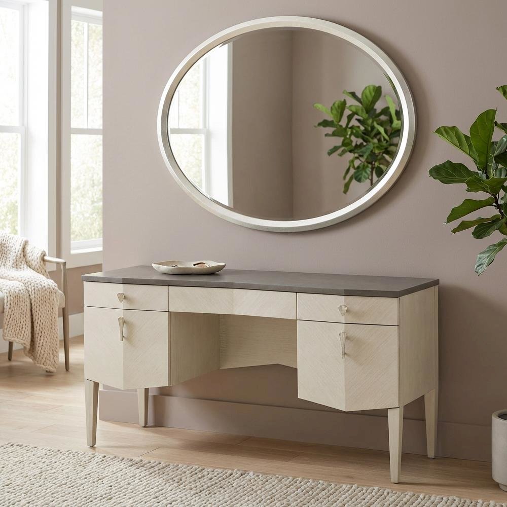 Fantosini Vanity with Mirror - Silver Mist