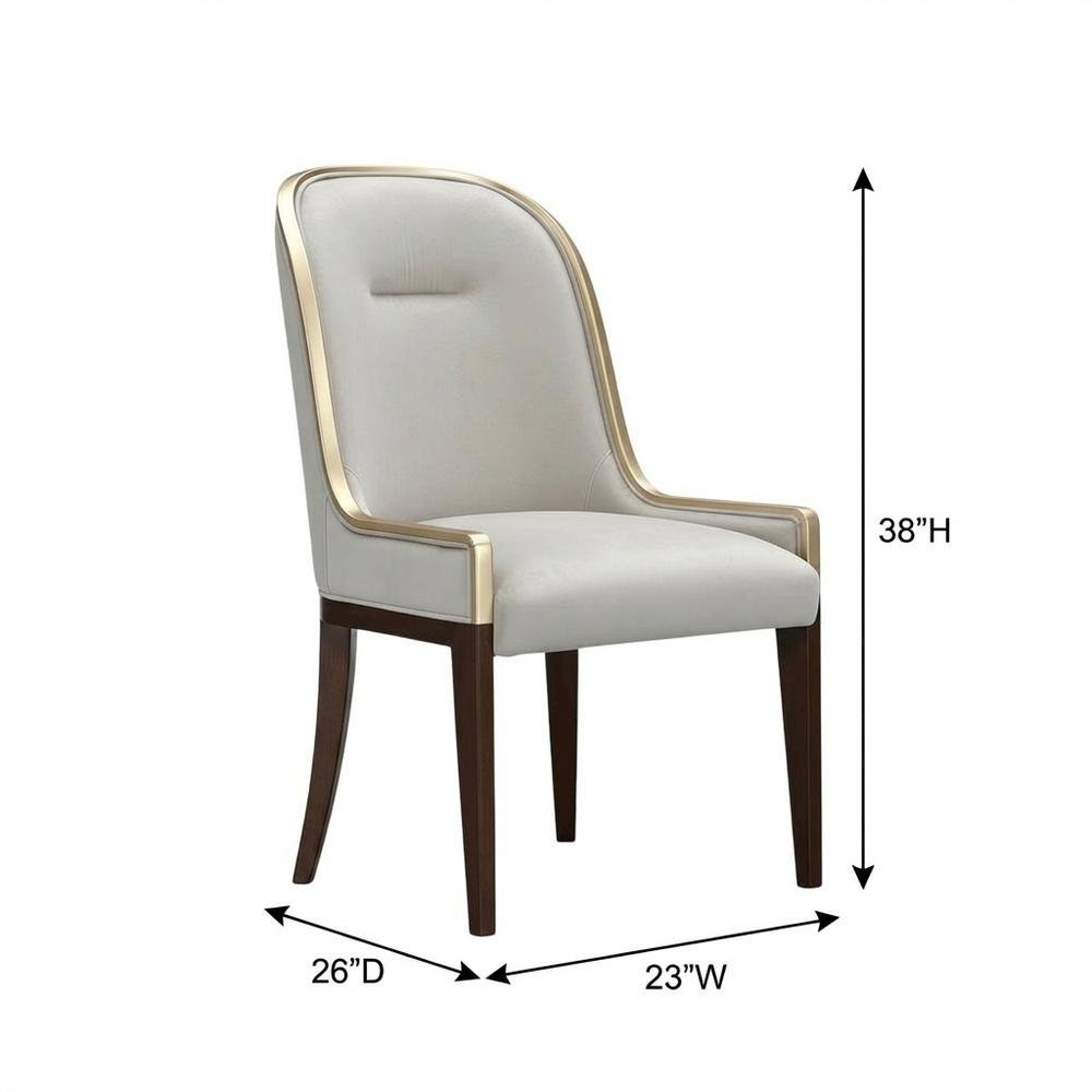 Houston Dining Side Chair, Set of 2 - Porcini/Walnut