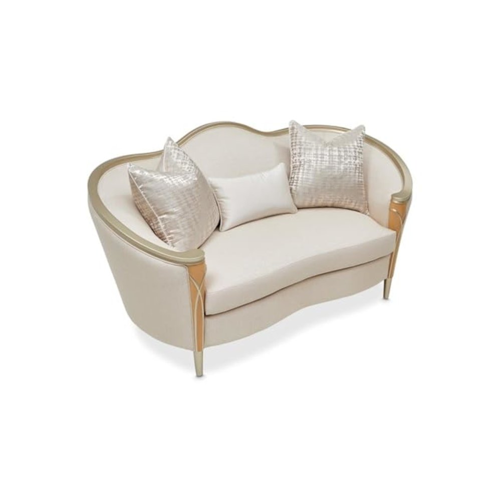 Villa Cherie Loveseat - Pearl/Caramel