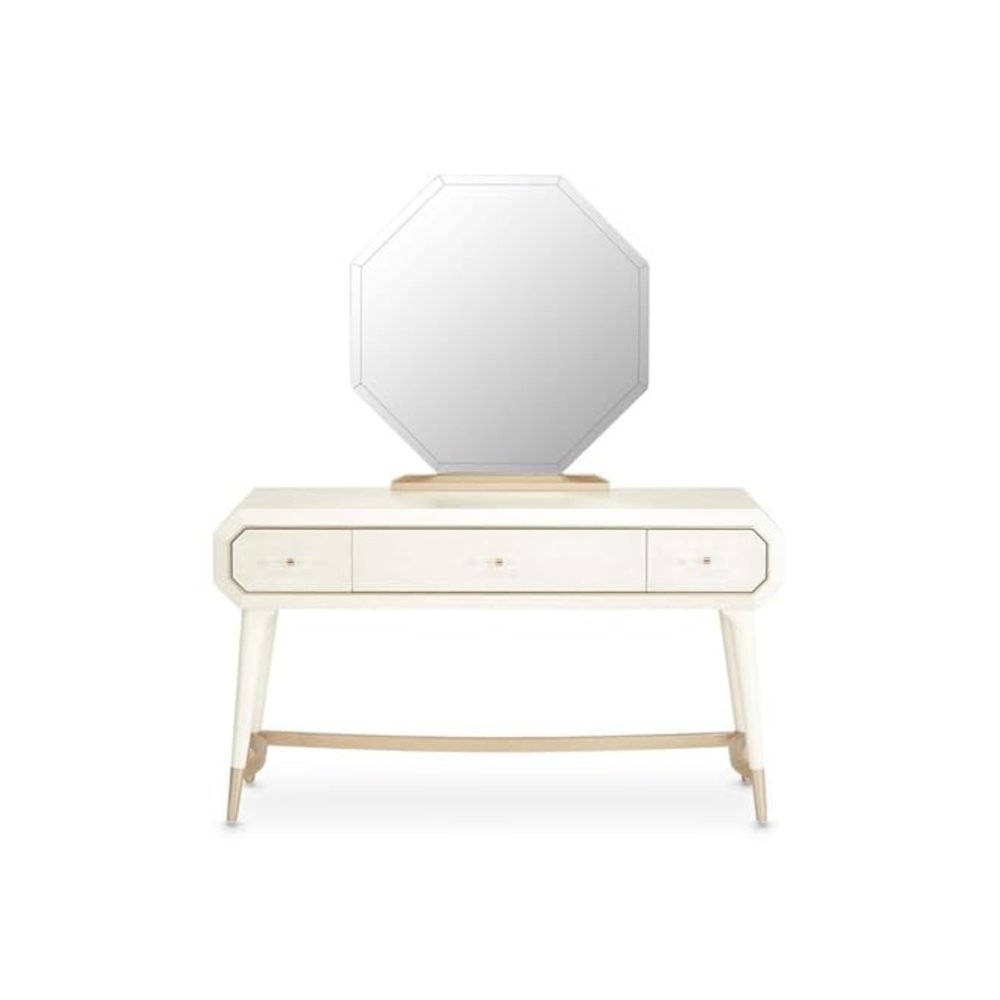 La Rachelle Vanity with Mirror - Champagne