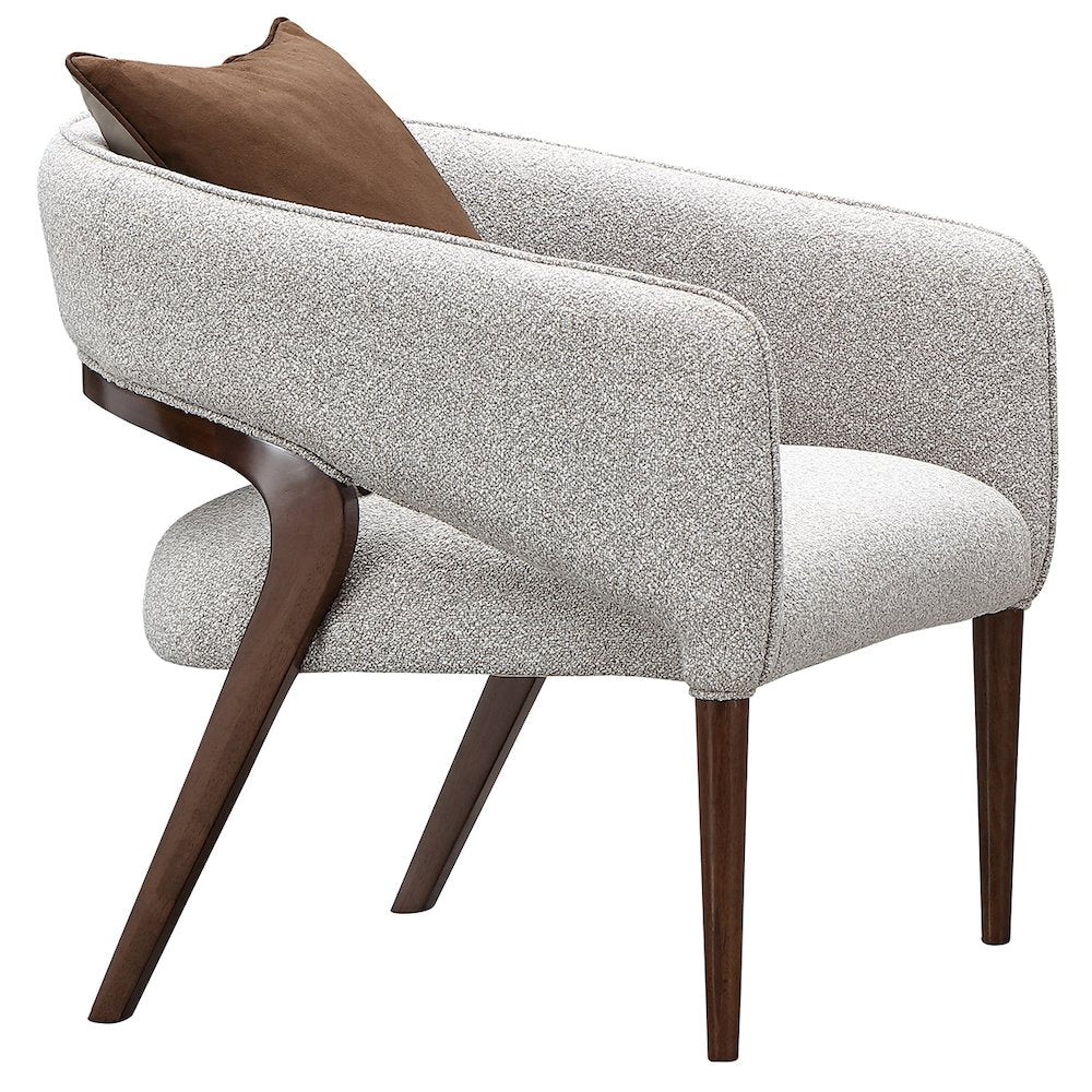 Houston Accent Chair - Pebble/Walnut
