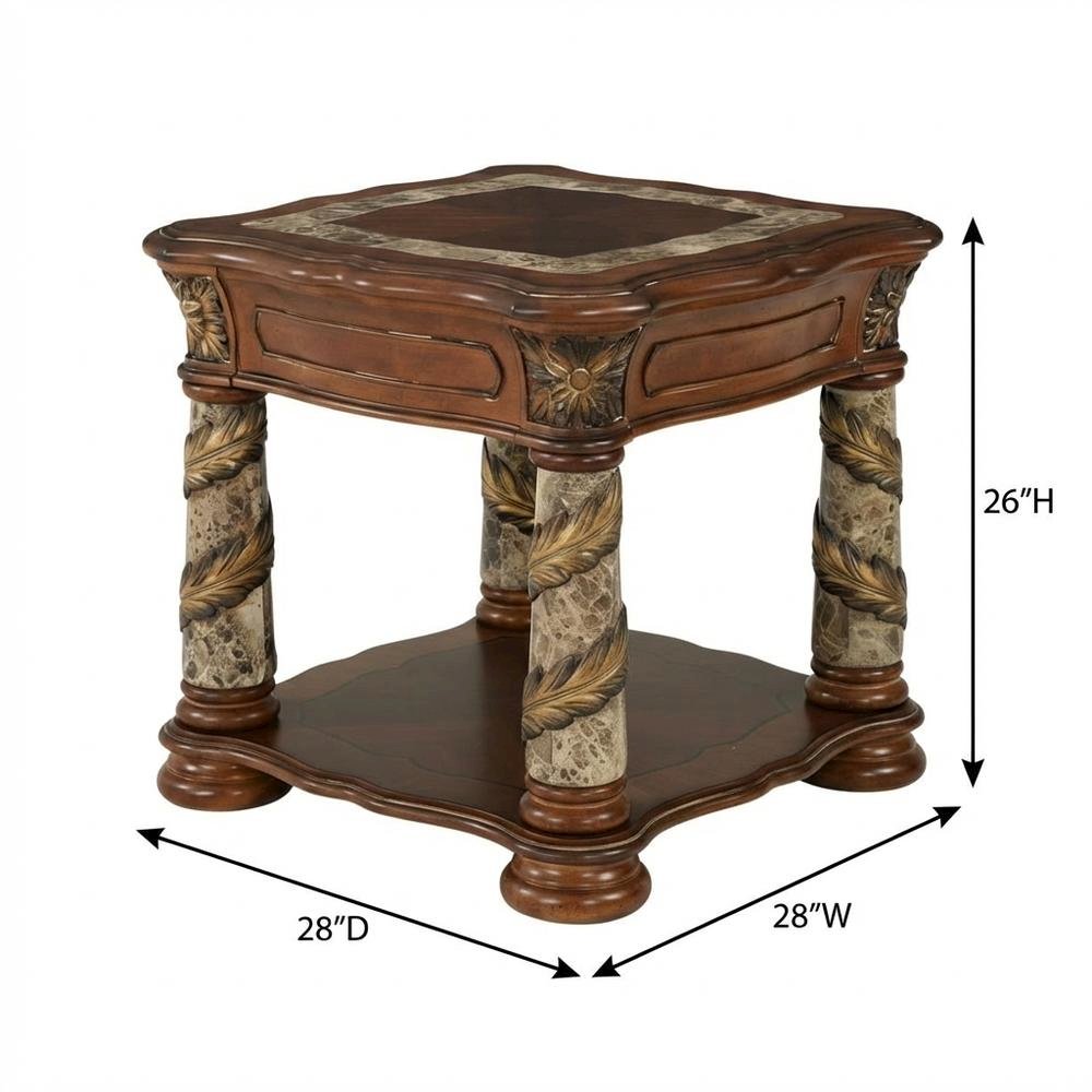 Villa Valencia End Table - Classic Chestnut