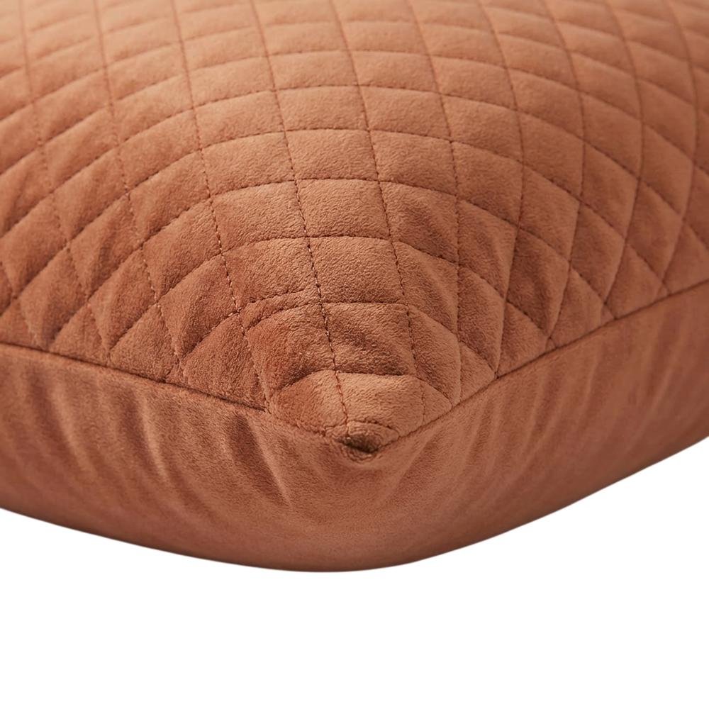 Gemma 21" Velvet Throw Pillow, Set of 2 - Terracotta