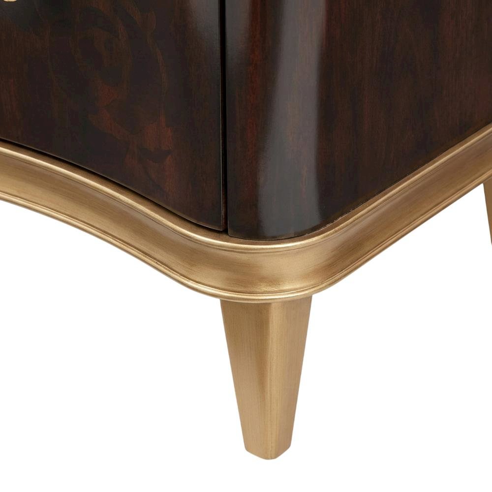 Camellia Field Media Cabinet - Warm Pecan