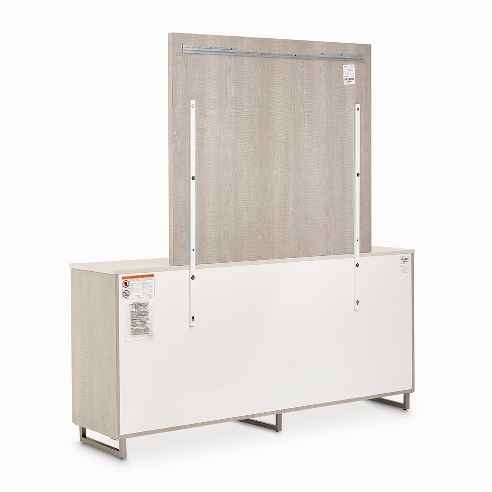 Marin Dresser with Mirror Set - Greige
