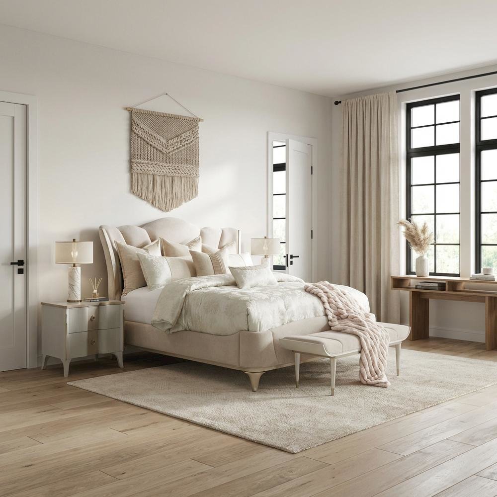 Riley 7-Piece Queen Comforter Set - Ivory