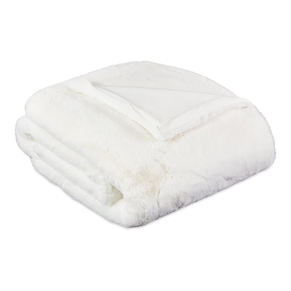 Hopps 54"x72" Faux-Fur Throw - Cloud