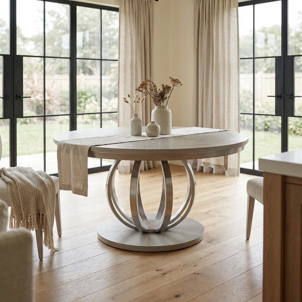 Eclipse Round Dining Table - Moonlight Gray