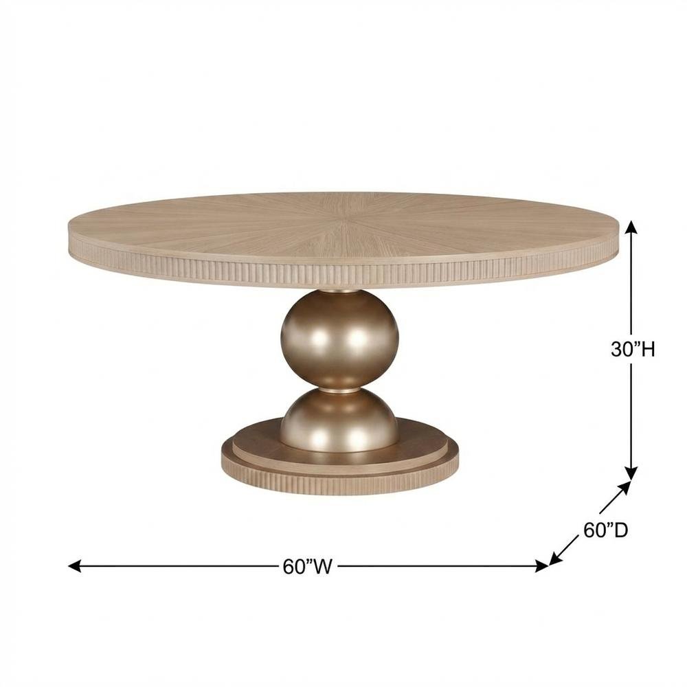 West Kensington Round Dining Table - Sea Salt Caramel
