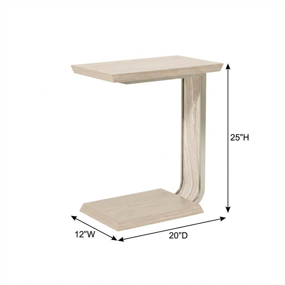 Lotus Bay C-Shaped Accent Table - Sand