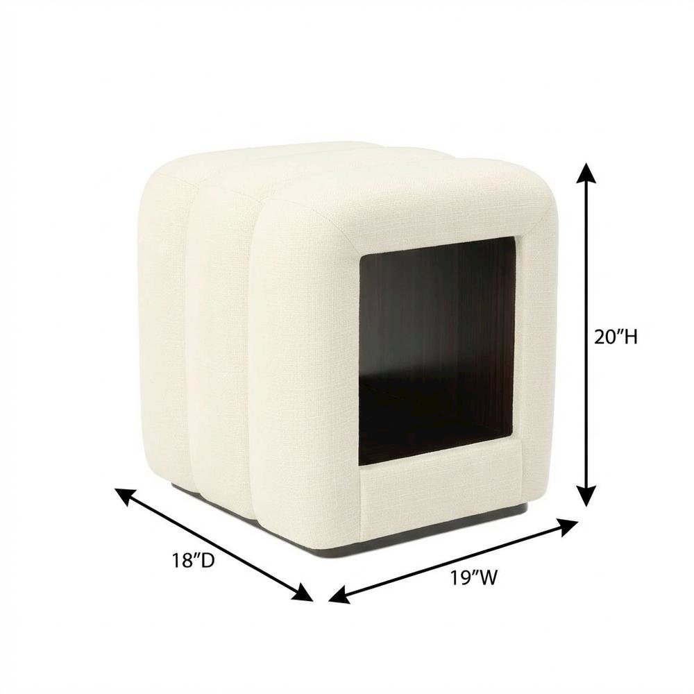 Belmont Place Vanity Bench - Cream/Espresso