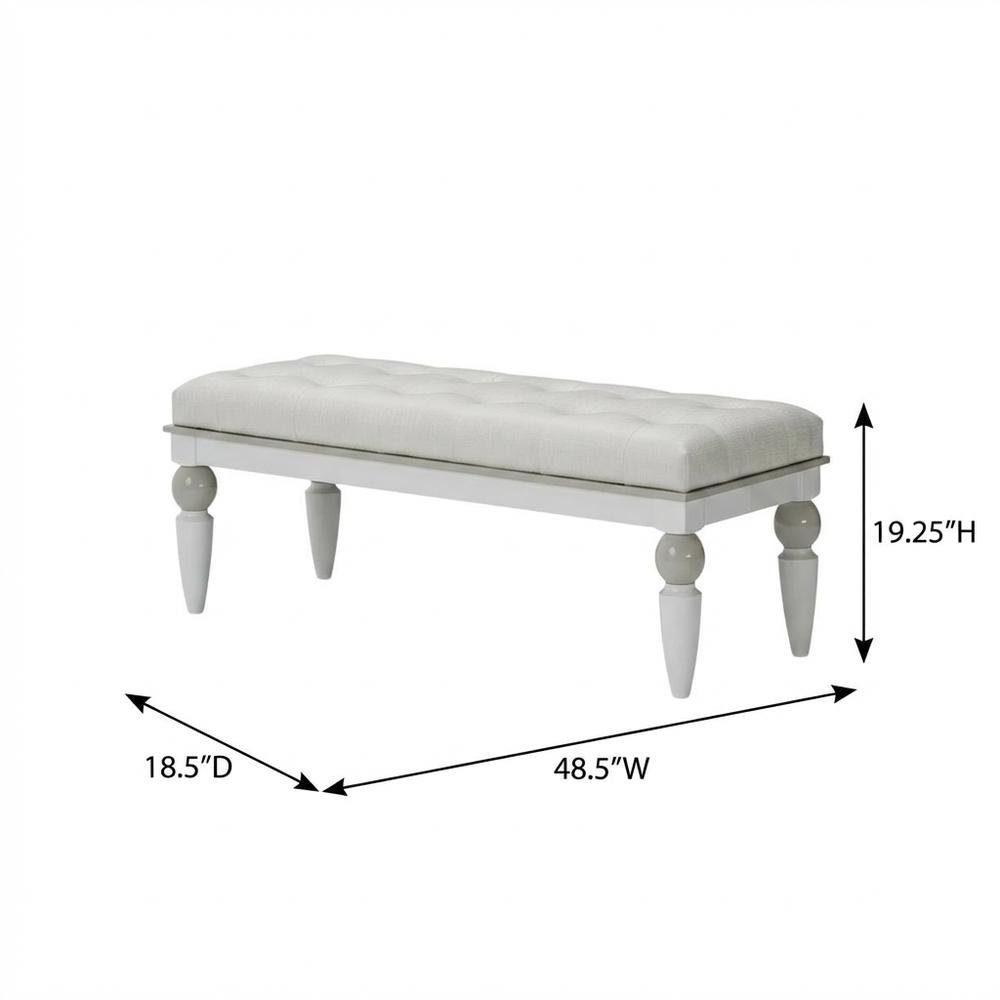 Sky Tower Bedside Bench - Cloud White