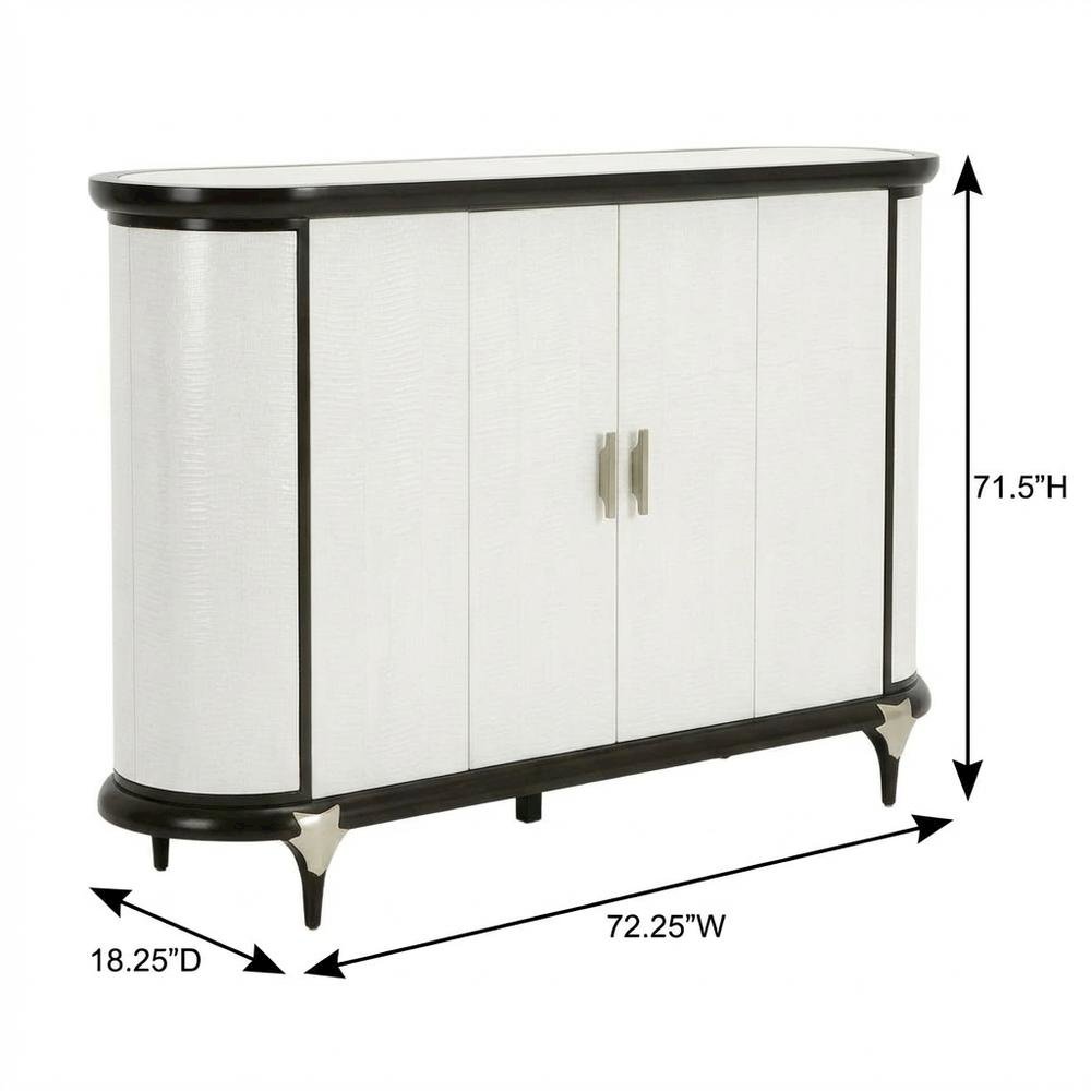 Paris Chic Sideboard with Mirror - Espresso