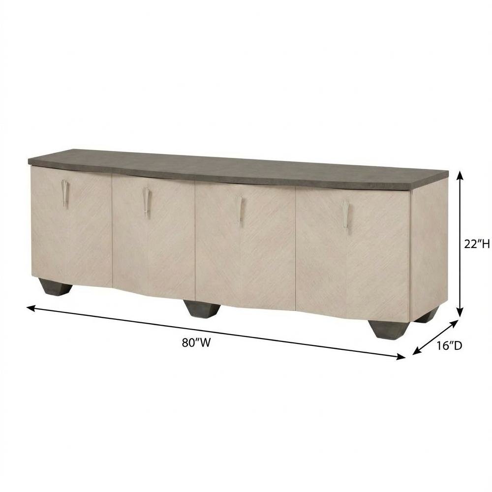 Fantosini Media Cabinet - Silver Mist