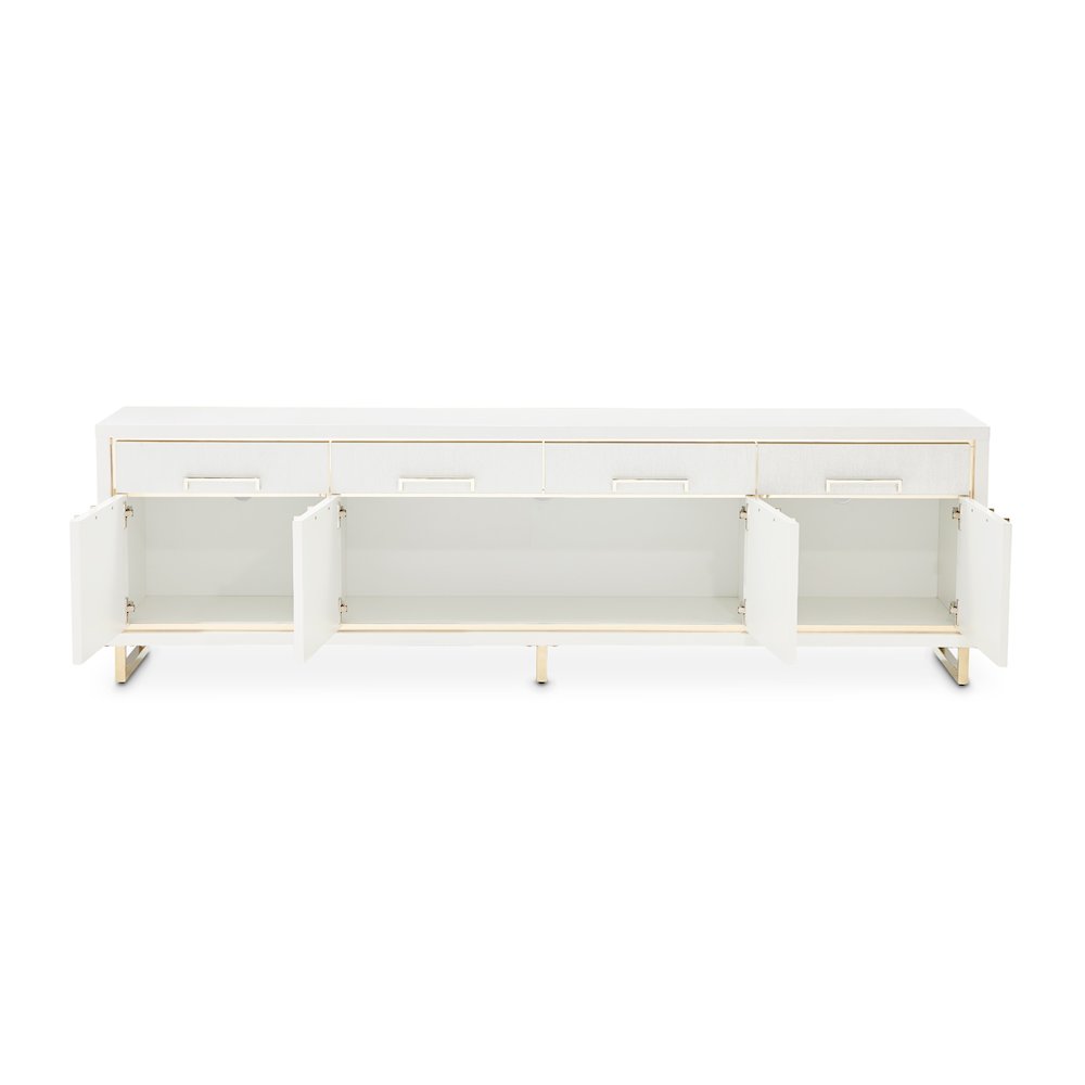 Palm Gate Media Cabinet - Cloud White