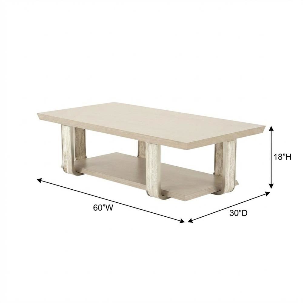 Lotus Bay Rectangular Cocktail Table - Sand