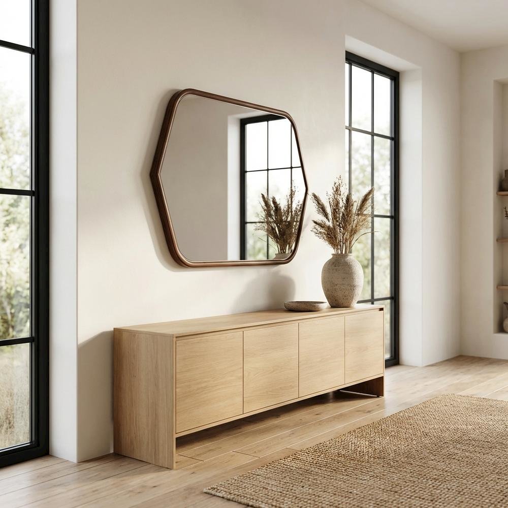 Houston Wall Mirror - Walnut