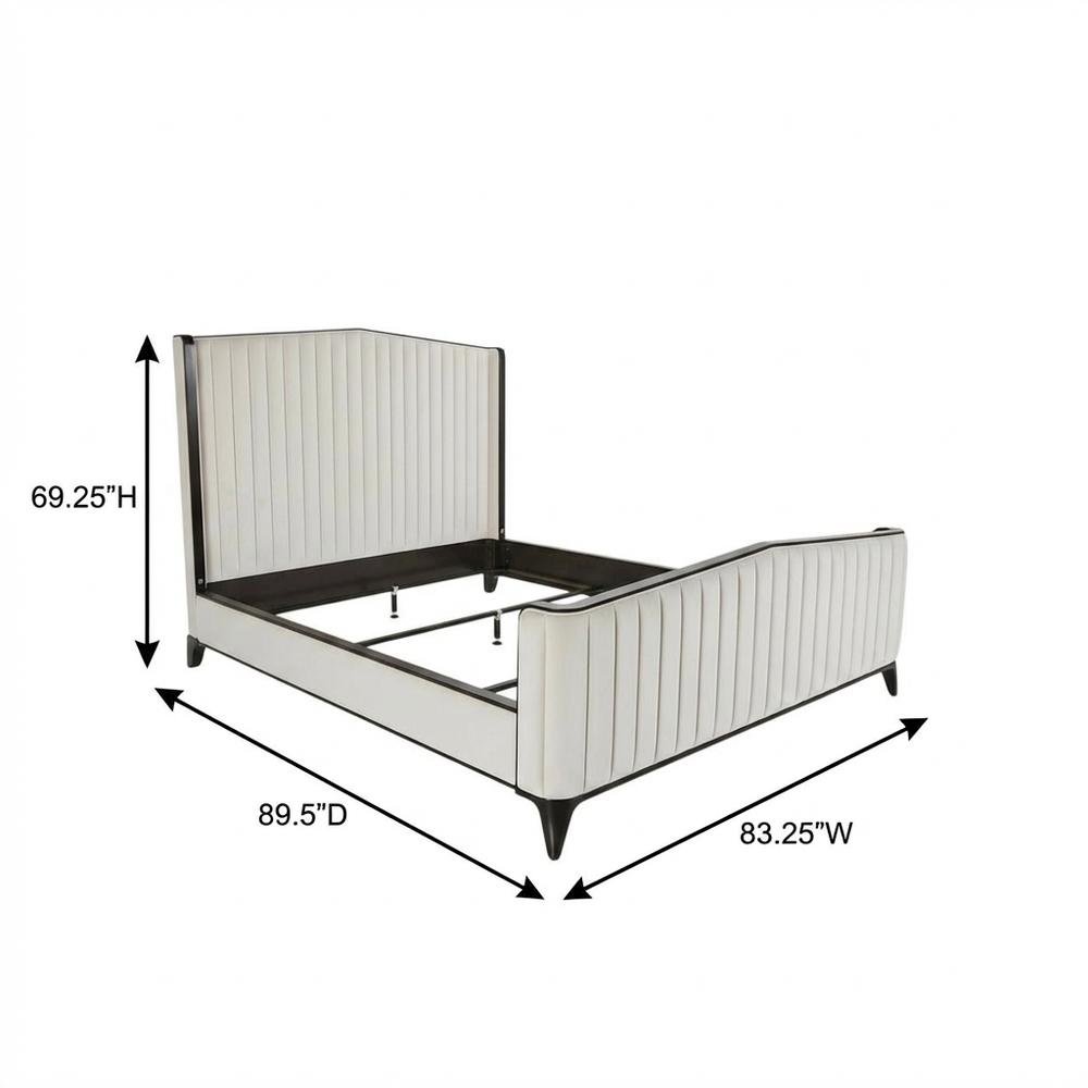 Paris Chic Eastern King Channel Tufted Panel Bed - Espresso