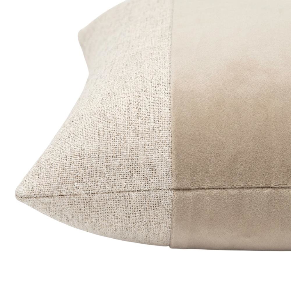 Moonbeam Baldwin 21" Square Pieced Pillow, Set of 2 - Dove