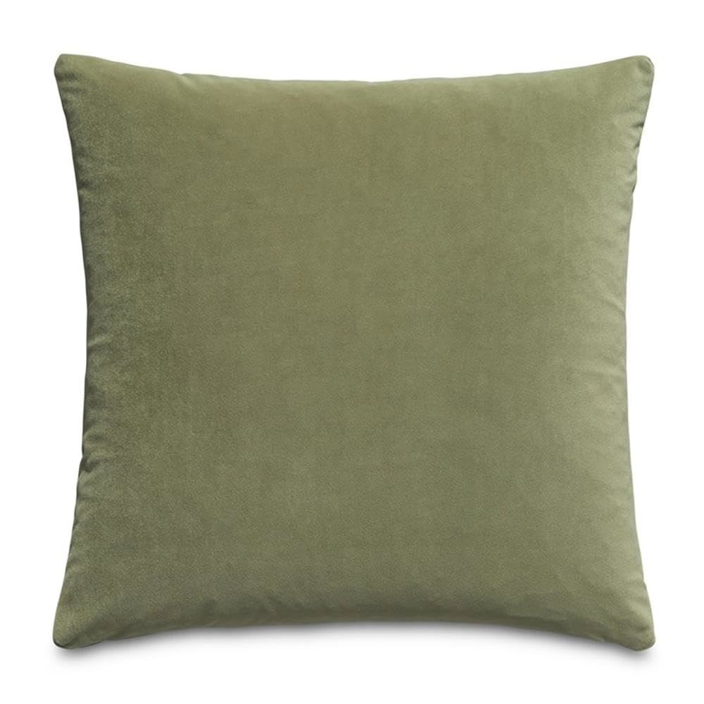 Gemma 21" Velvet Throw Pillow, Set of 2 - Tarragon Green