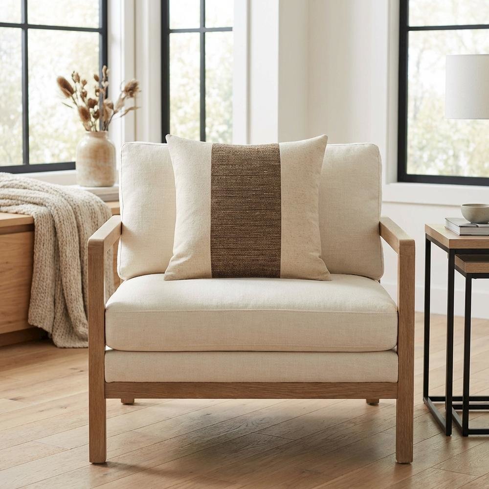 Sundance Heath 21" Square Throw Pieced Pillow - Toffee