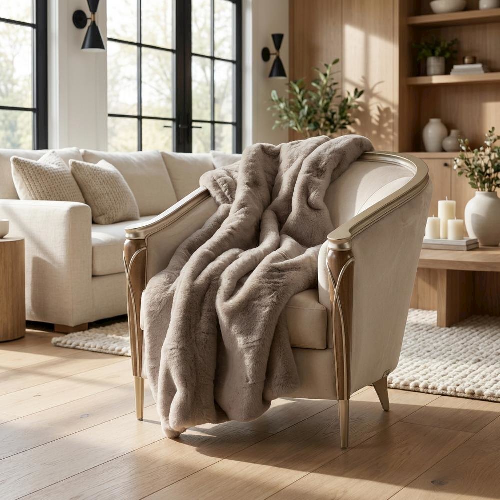 Hopkins 56"x72" Throw - Mushroom