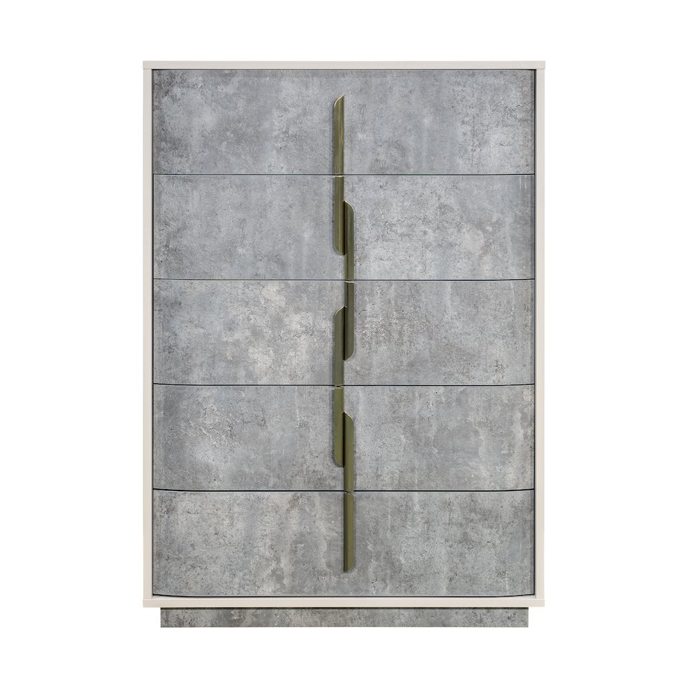 Pavira 5-Drawer Chest - Stone