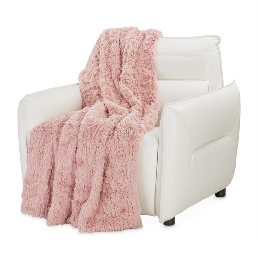 Gretta 54"x72" Faux-Fur Throw - Quartz
