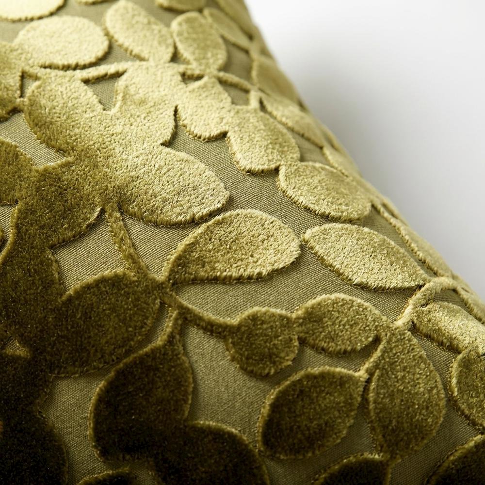 Re-nue Larkin 19" Square Velvet Pillow, Set of 2 - Olive Green