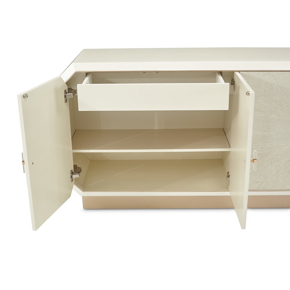 La Rachelle Sideboard with Mirror - Medium Champagne