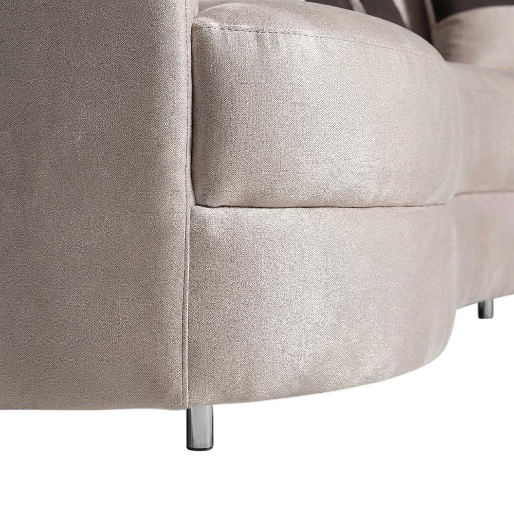 Carmela Sofa - Zinc/Silver