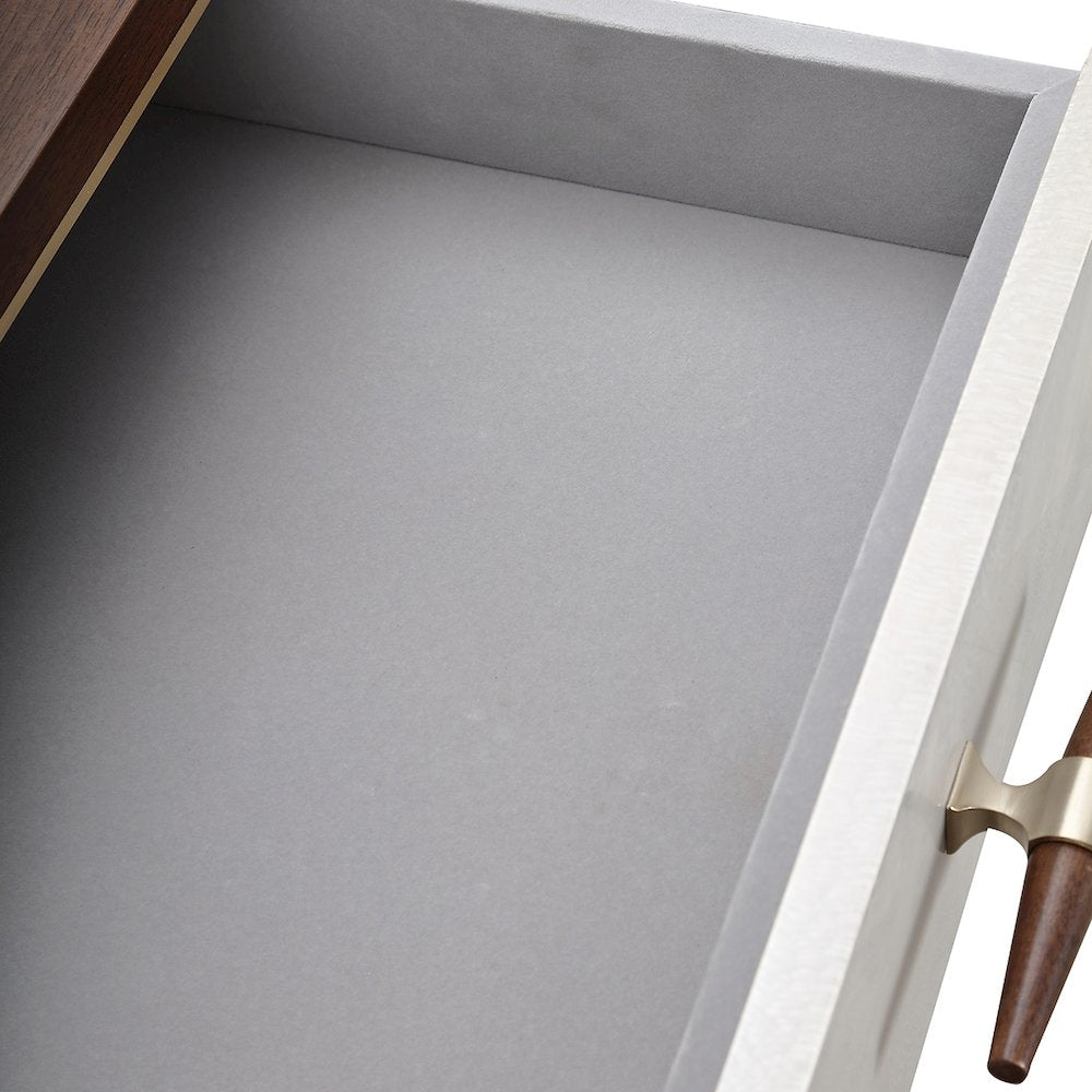 Houston Vanity Table with Mirror - Walnut