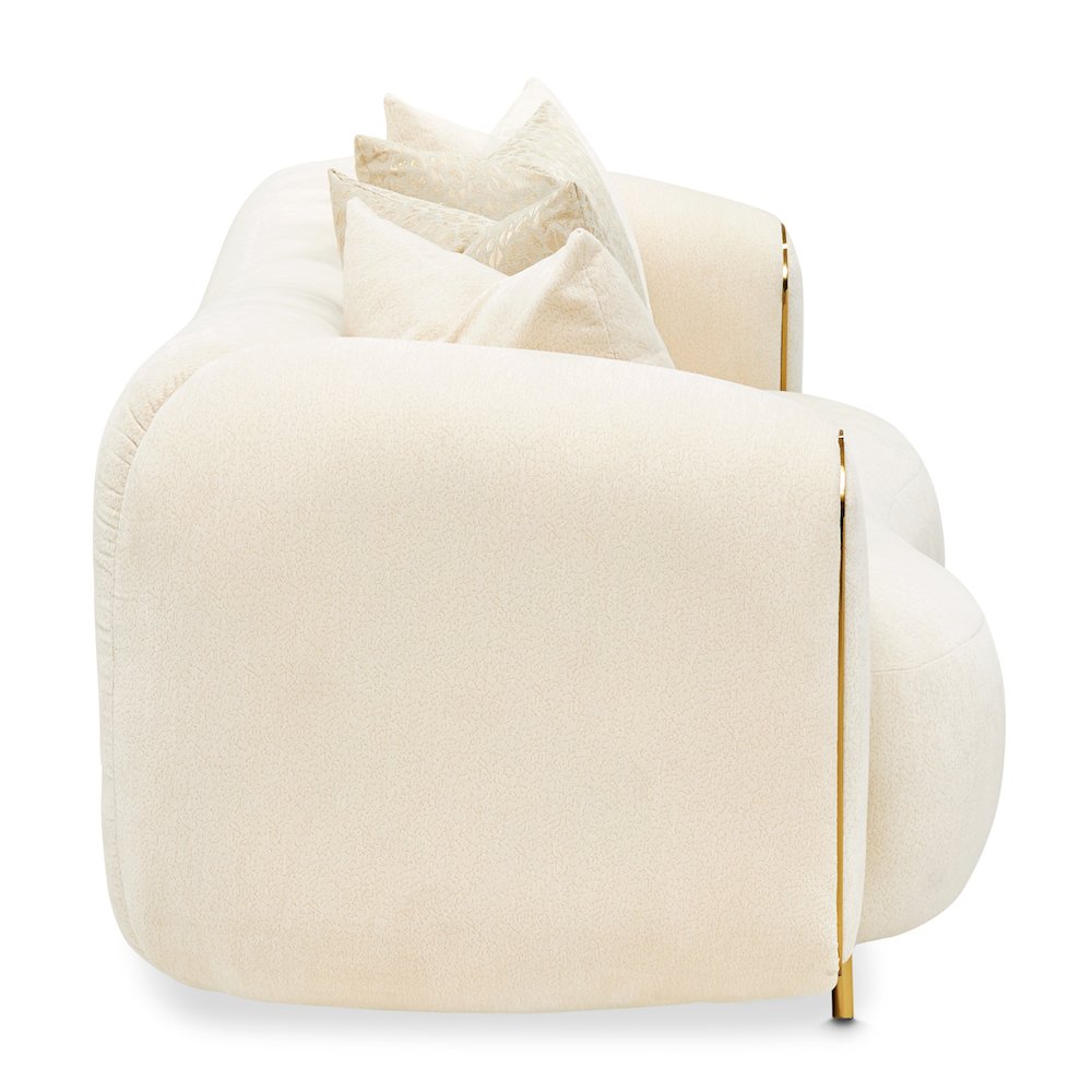 Sassani Loveseat - Crepe/Gold