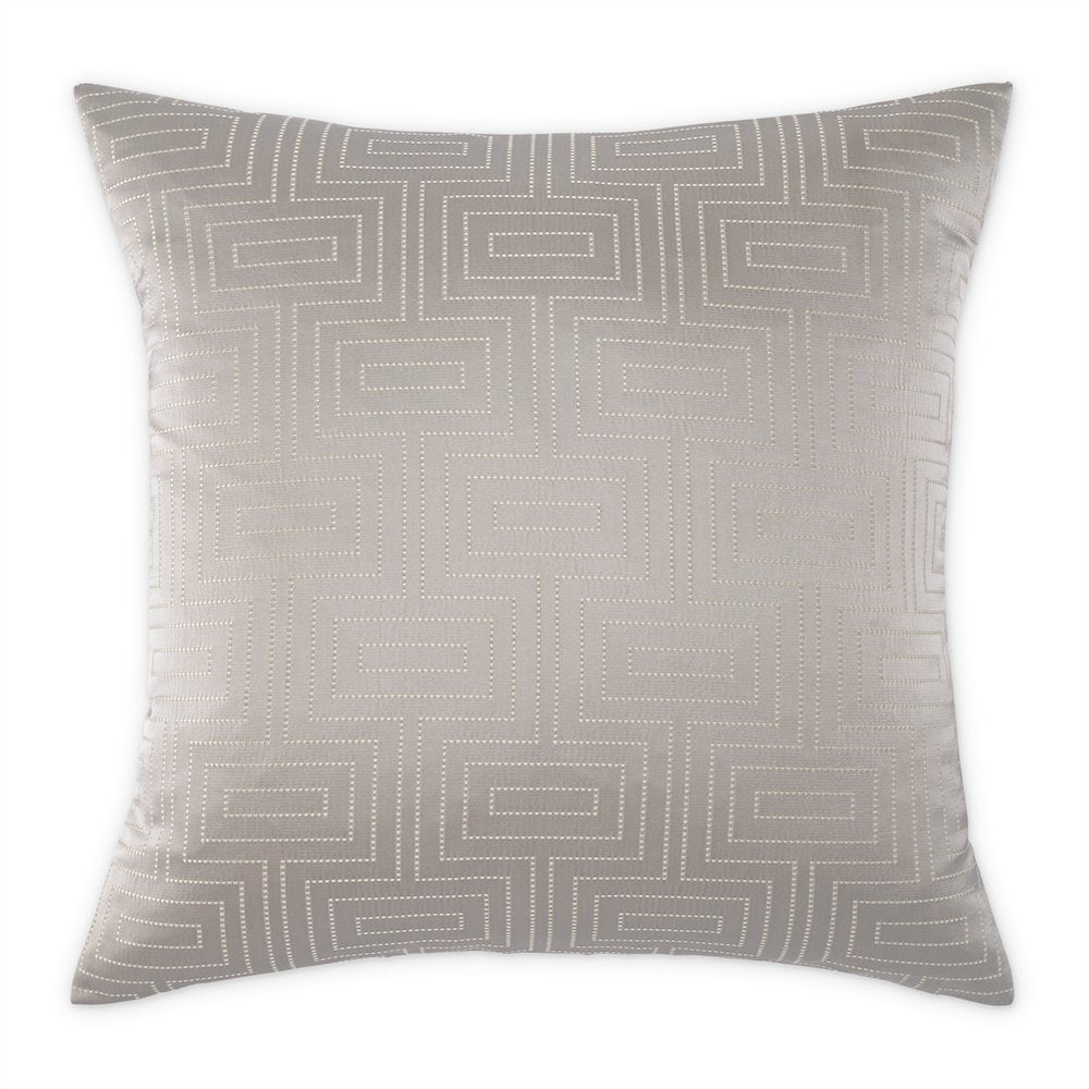 GLAMtastic Casey 19" Square Pillow, Set of 2 - Silver